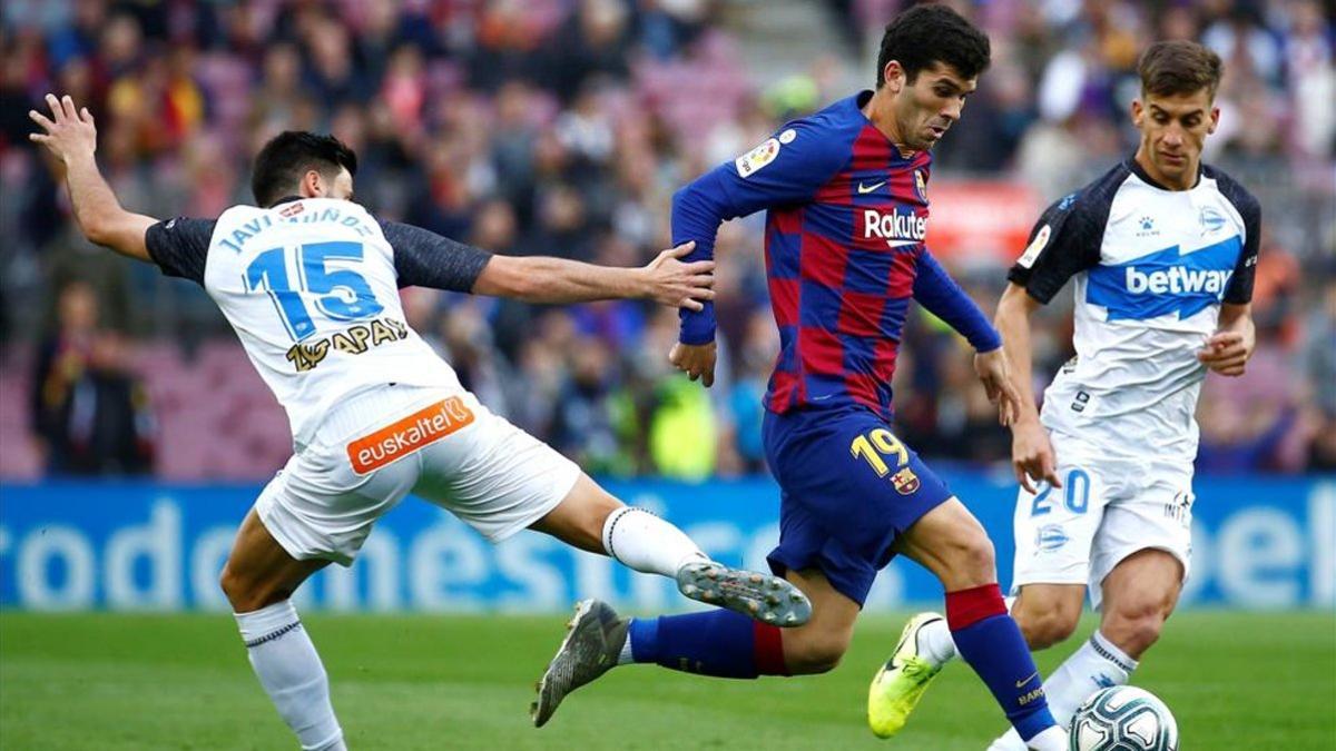 Aleñá, en el partido ante el Alavés