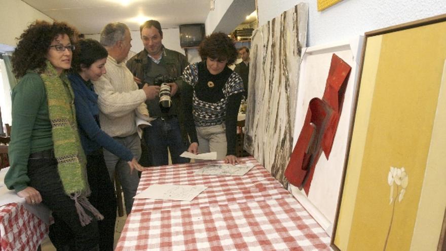 Algunos de los artistas y organizadores, ayer durante la presentación del proyecto cultural