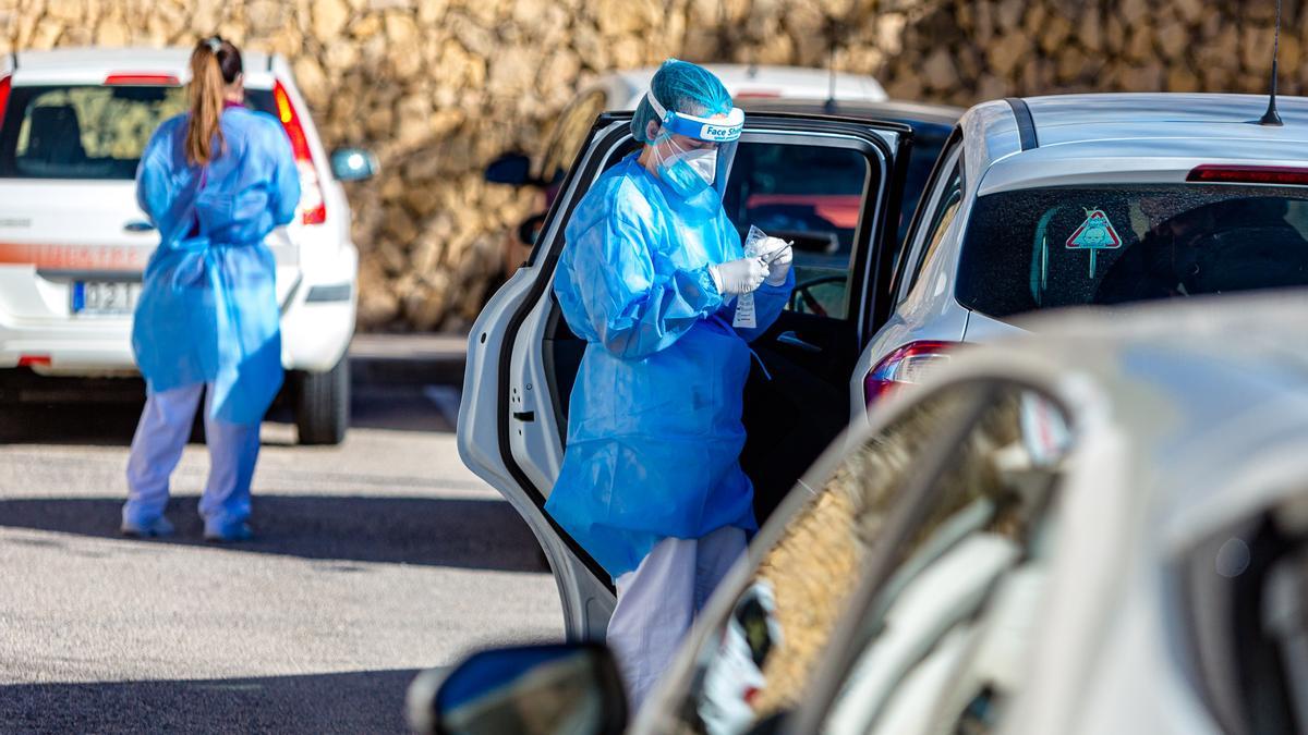 Pruebas PCR en el centro de salud de Callosa d&#039;en Sarrià esta semana.