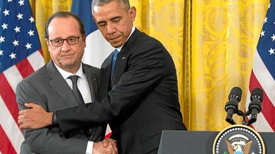 Hollande i Obama es van reunir ahir a la Casa Blanca