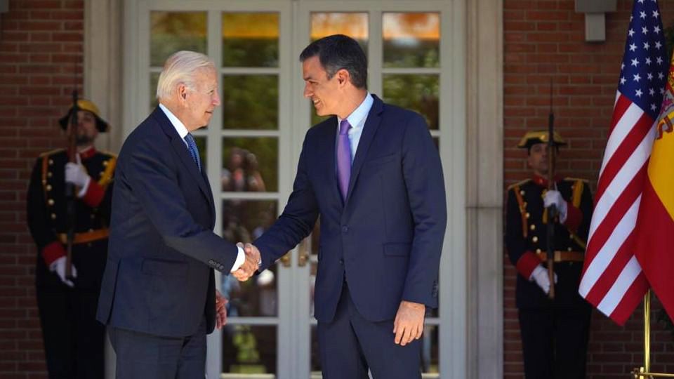 Biden Pedro Sanchez en Moncloa