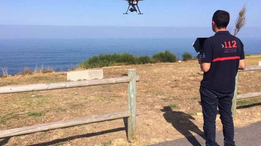 Uno de los drones que participan en la búsqueda. // FdV