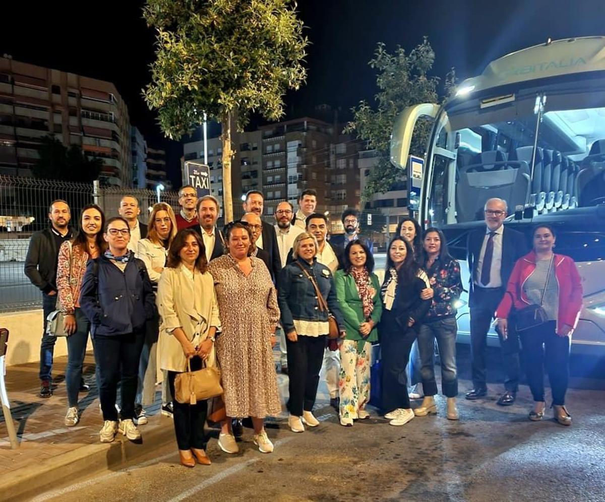 El grupo que ha partido a Madrid desde Lorca