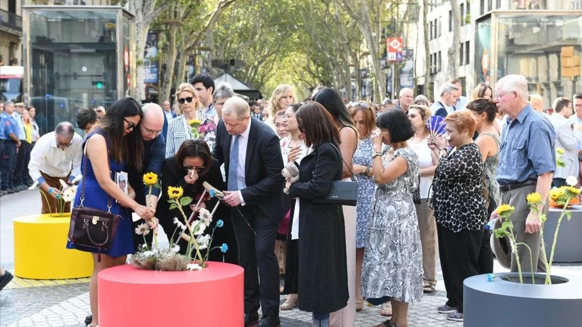 Acto de homenaje por los atentados del 17A en Barcelona y Cambrils