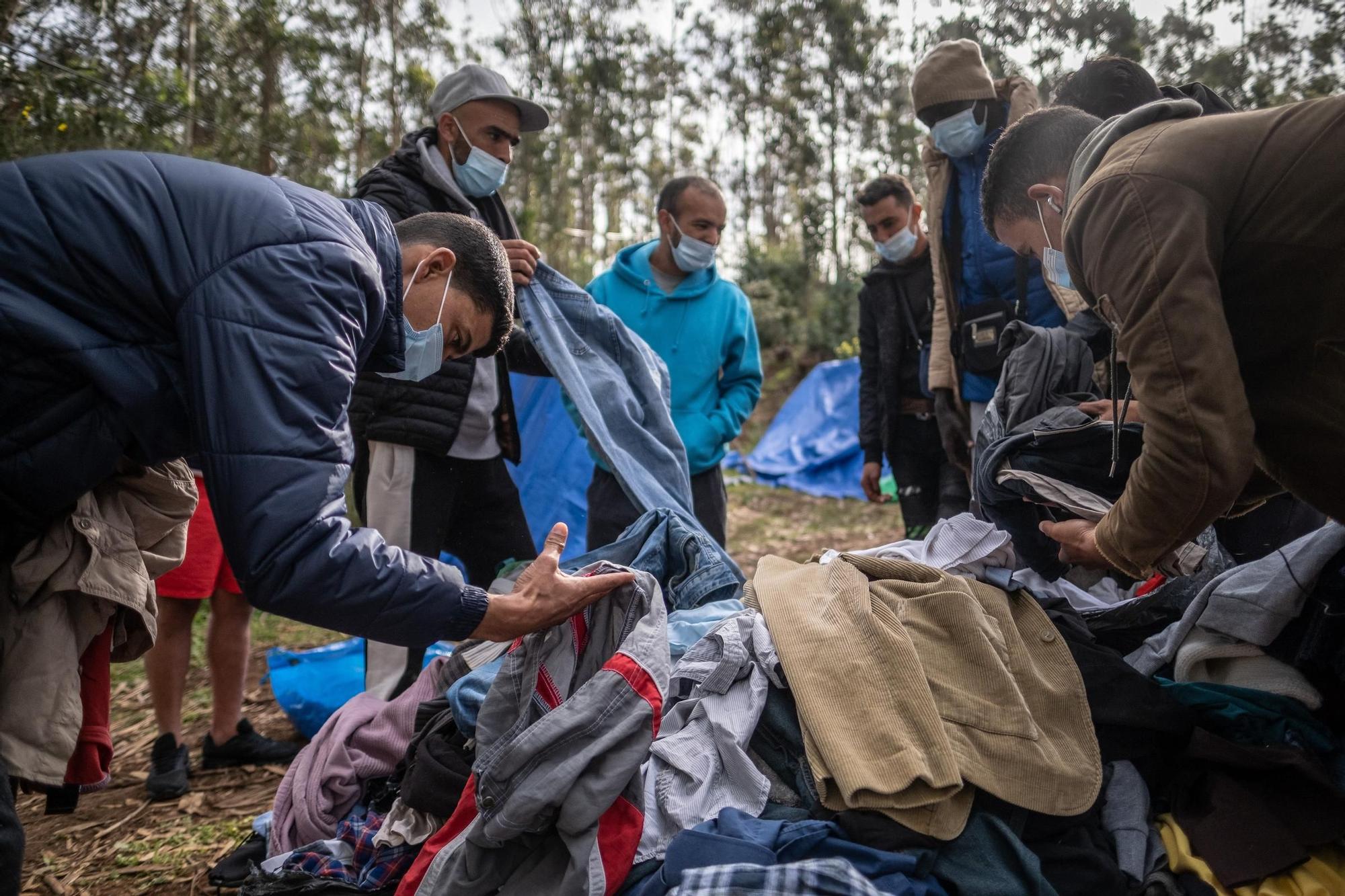 Protestas de migrantes en Las Raíces