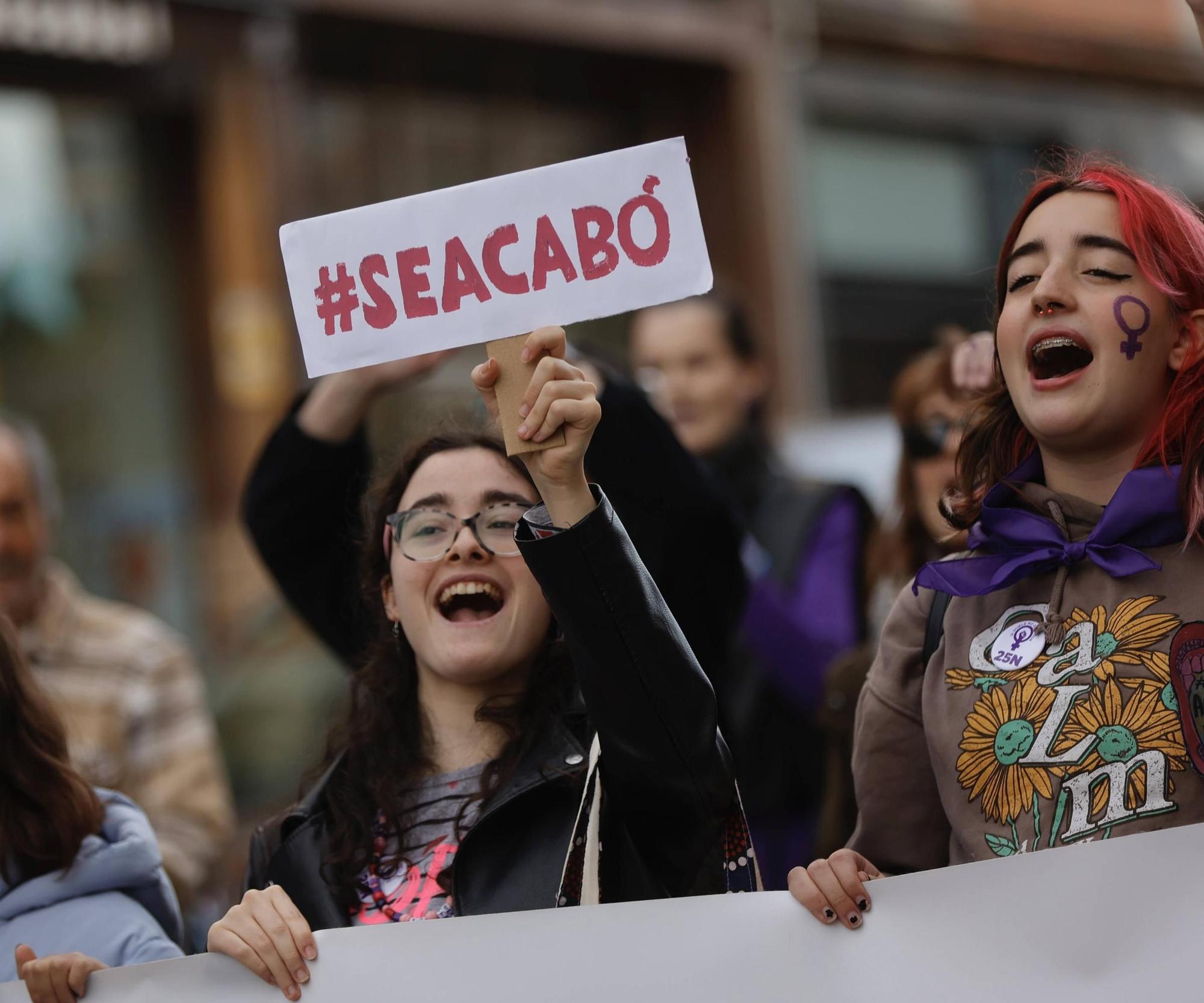 Así fue la manifestación del 25N en Pola de Siero