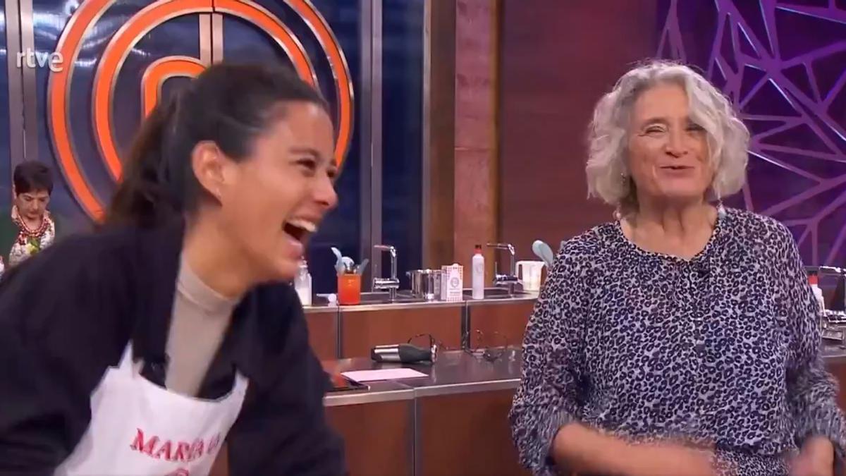 María Lo y su madre ayer en Masterchef 10