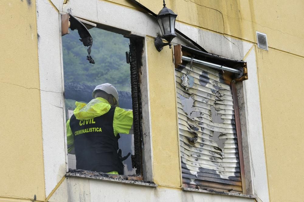 Fallece un hombre en un incendio en una casa de La Xerra, en Laviana