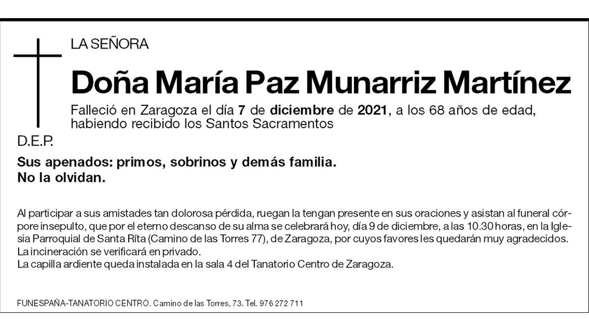 Doña María Paz Munarriz Martínez