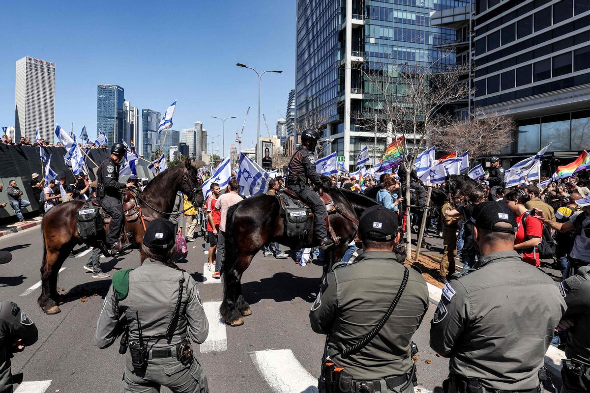 Protestas en Tel Aviv por la polémica reforma judicial del Gobierno de Netanyahu