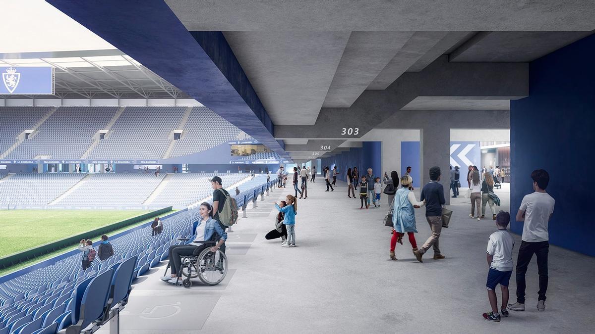 Simulación del interior del nuevo estadio.