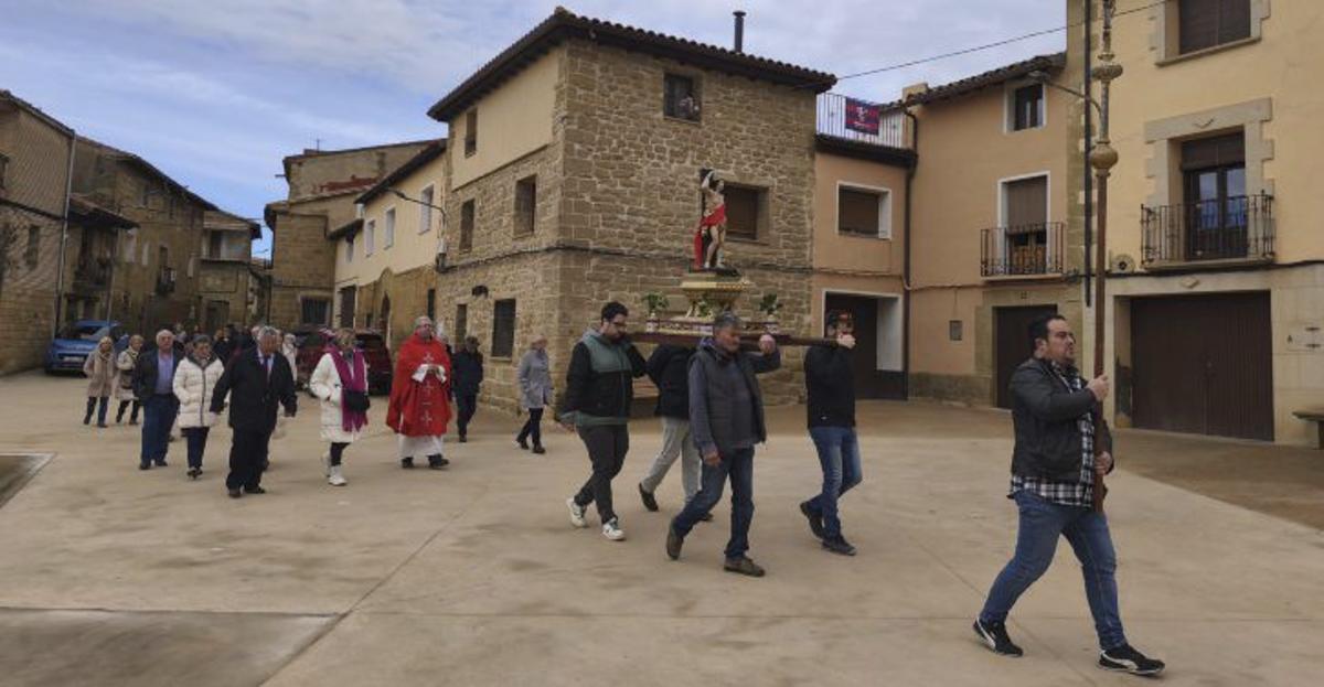 No faltó la procesión en la localidad de la Hoya.