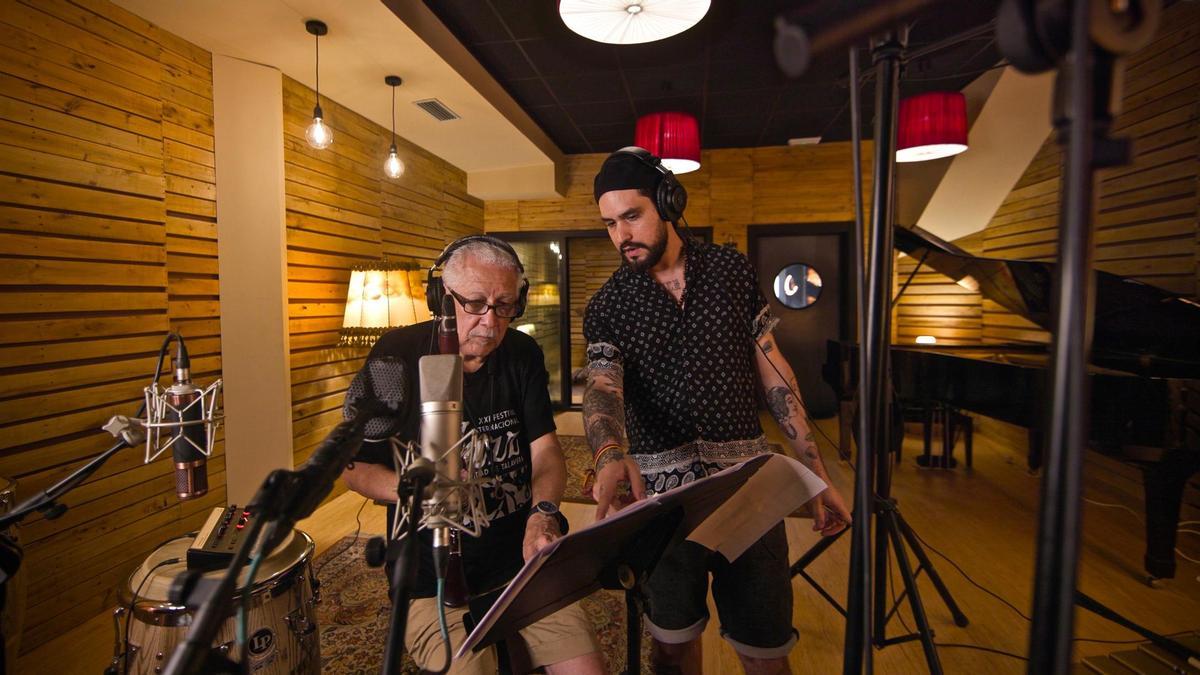 1. Paquito D'Rivera y Sebastian Laverde en Jazztone Studios.