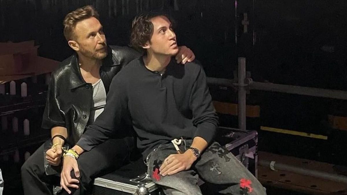 Elvis Guetta con sui padre David Guetta en UNVRS