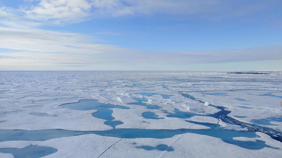 Paisaje de hielo en el Ártico.