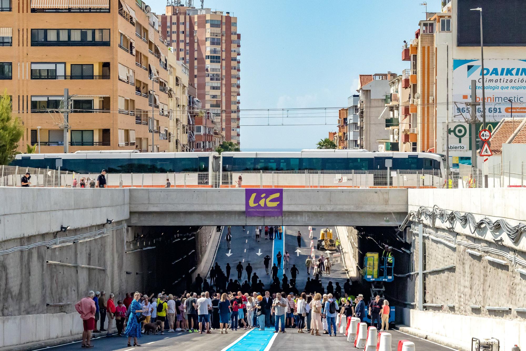 Así ha sido la inauguración del túnel Beniardà de Benidorm