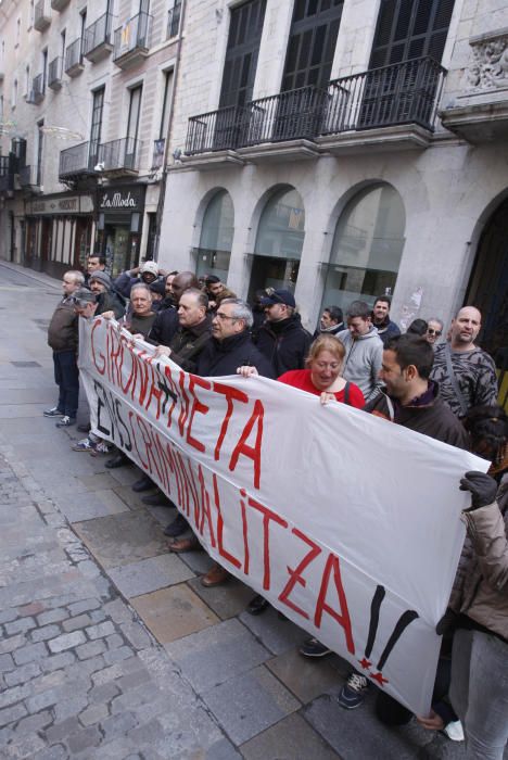 Protesta dels escombriaires de Girona