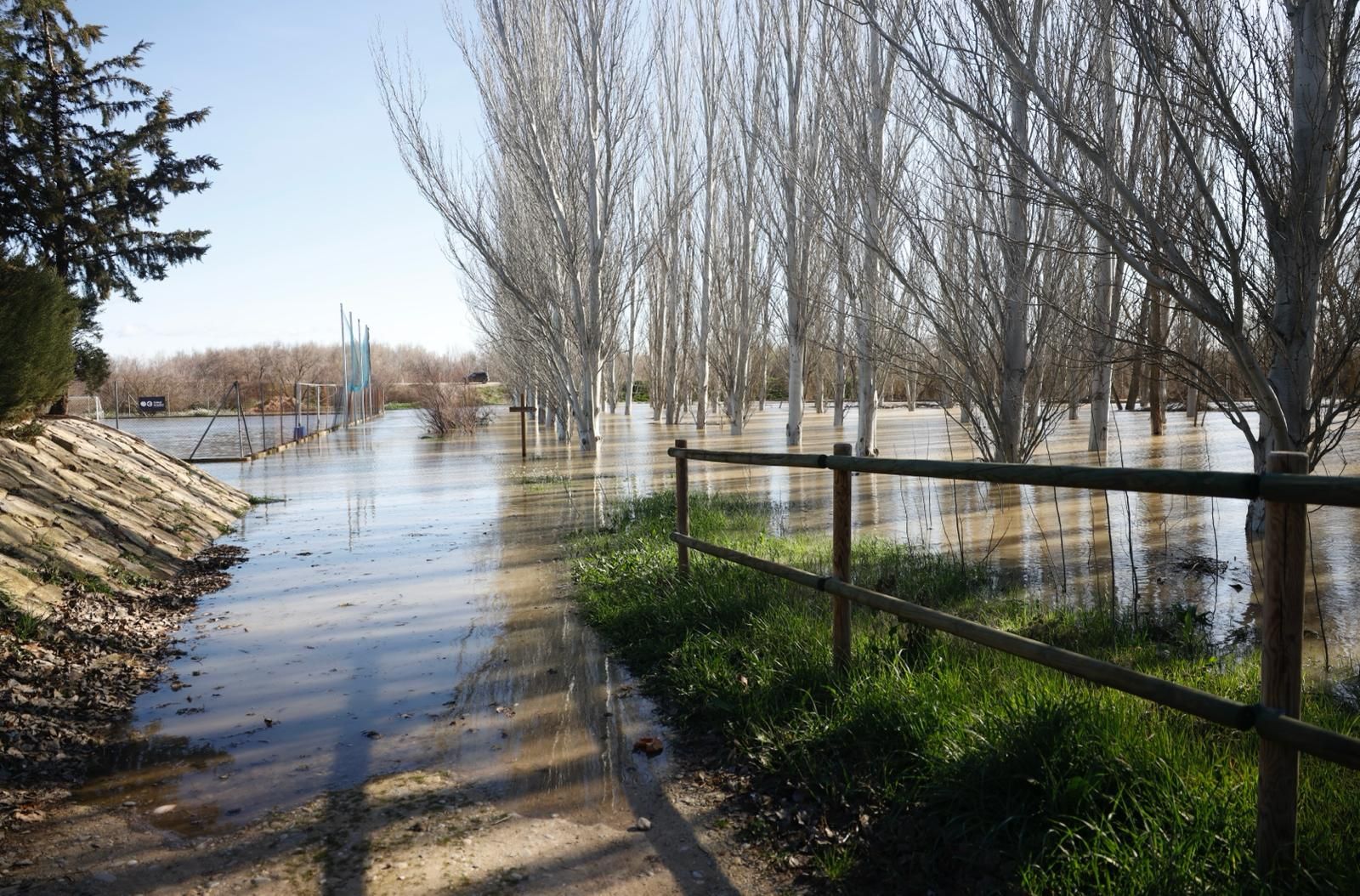 En imágenes | Así transcurre la crecida del Ebro a su paso por Aragón