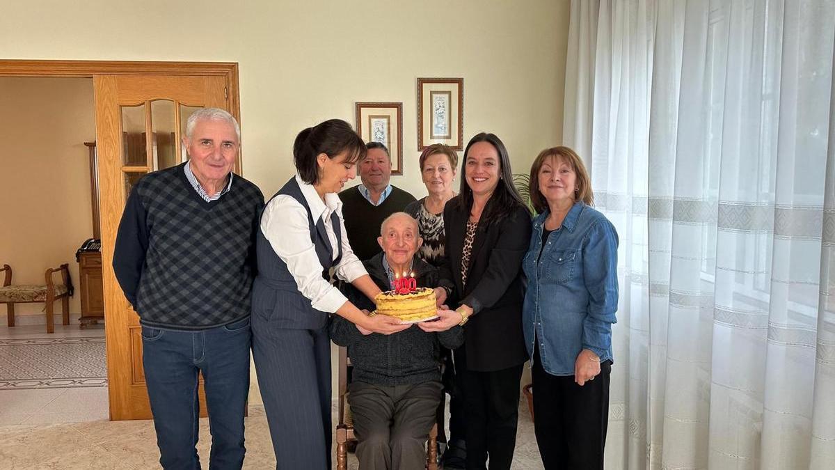 Darío Saavedra Lamas, durante la celebración de su centenario.