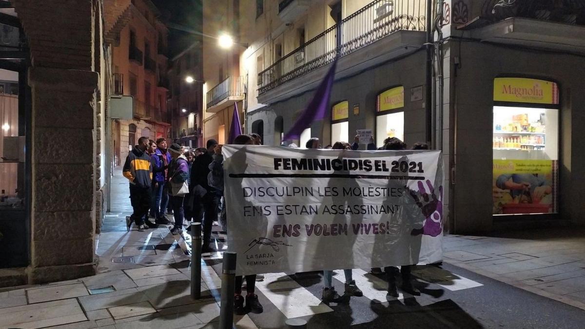 Manifestació a Ripoll contra el crim masclista, diumenge passat. | ENDAVANT OSONA I RIPOLLÈS