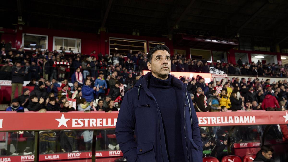 Míchel, en el Girona-Real Madrid
