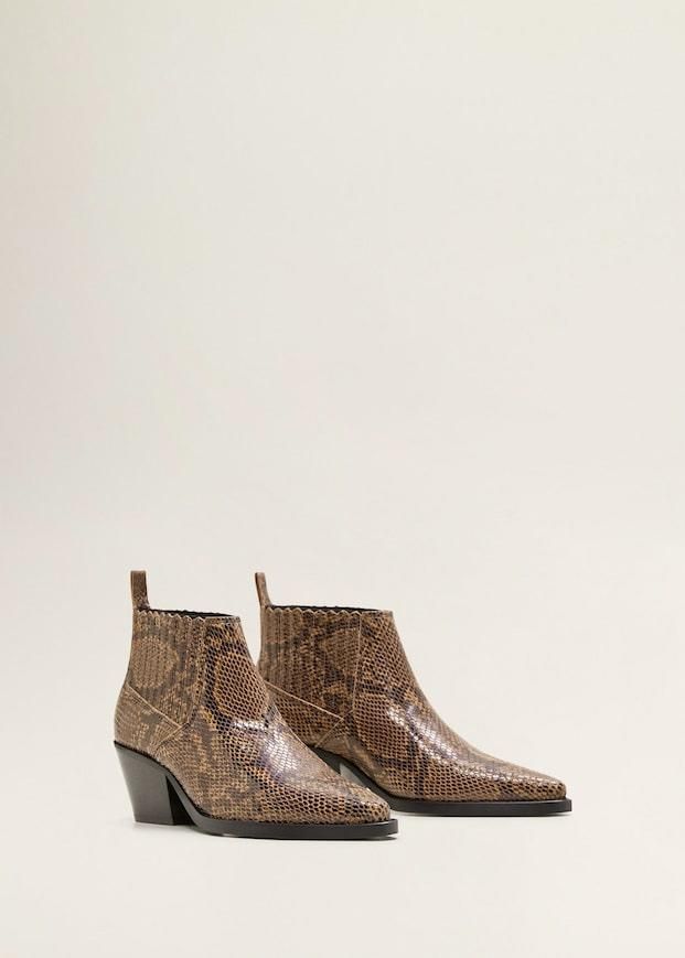 Rebajas Mango: botines cowboy