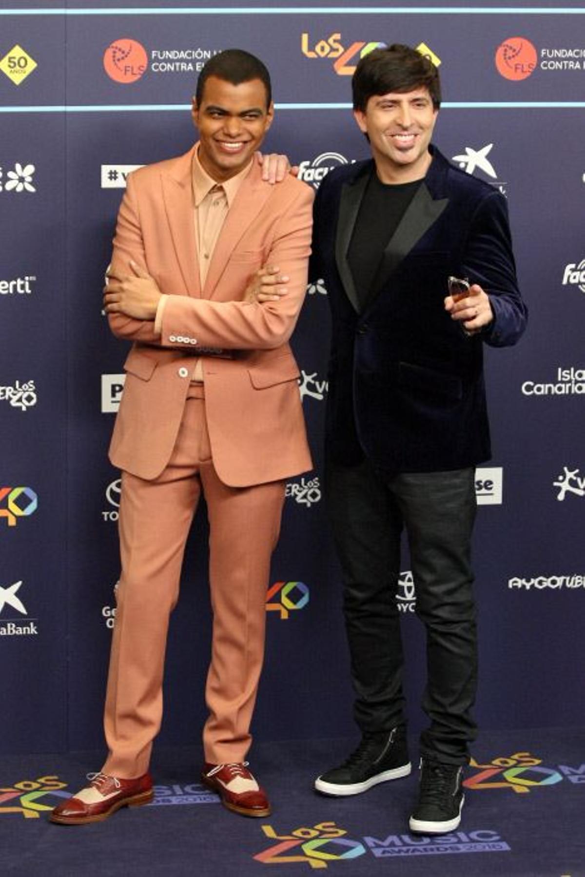 Premios Los 40 Principales: Dani Moreno y Arturo Paniagua