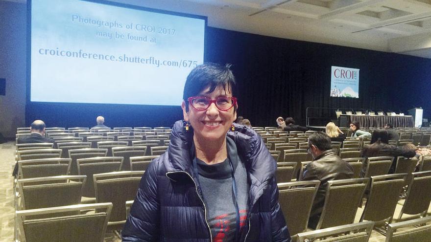 Celia Miralles, ayer, en el congreso celebrado en Seattle.