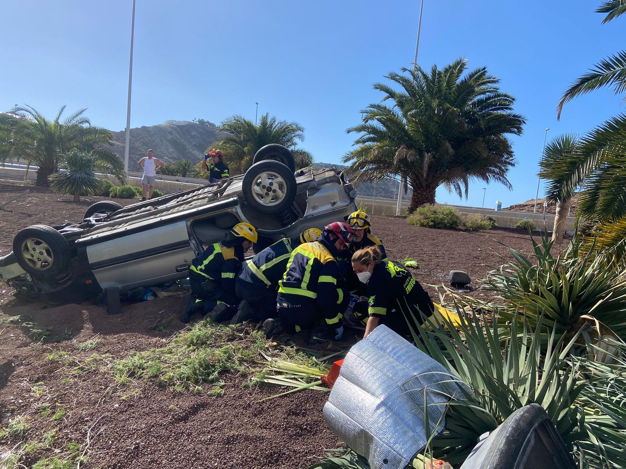 Aparatoso accidente a la entrada de Puerto Rico