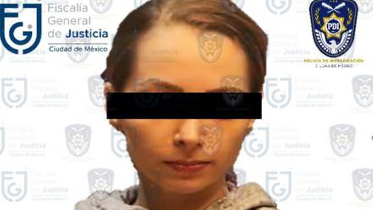 Ficha de la detención de la youtuber Yoseline Hoffman.