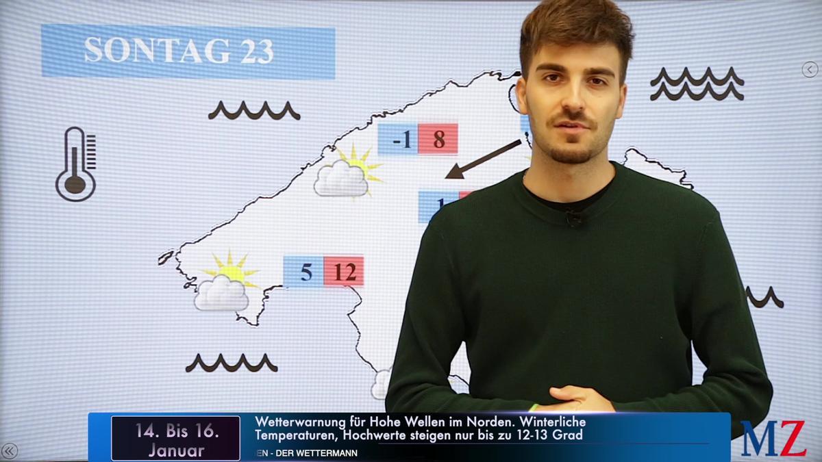 Duncan Wingen bei der Wettervorhersage für Mallorca (21.-23.1.)