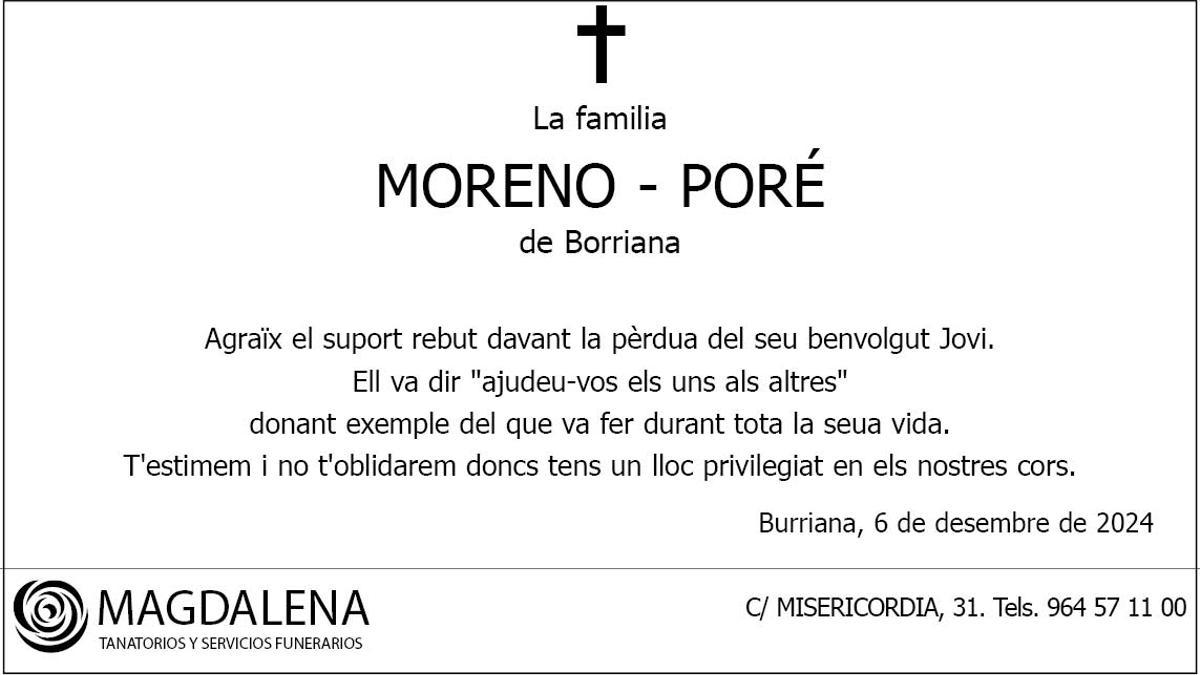 La familia Moreno-Poré