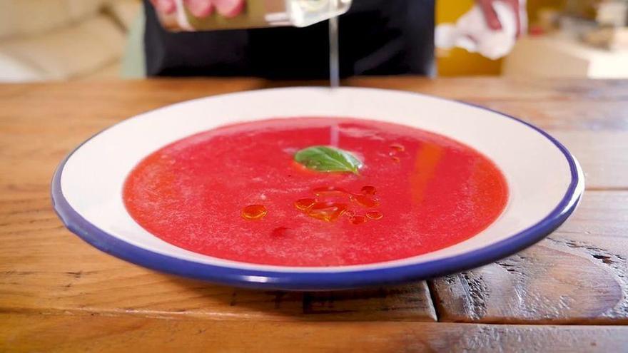 Sopa fría de tomate y sandía, una receta con productos 100% de Castellón