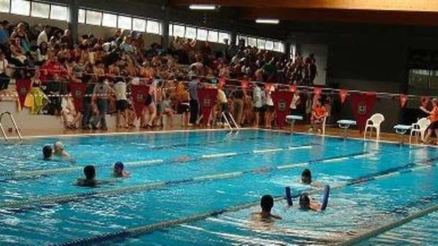 Competición celebrada en la piscina municipal cubierta de A Cañiza. // FdV