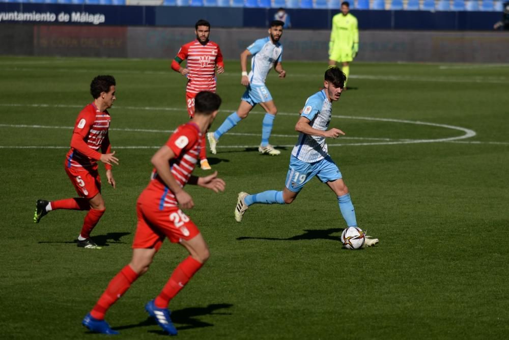 Partido de la Copa del Rey entre el Málaga CF y el Granada.