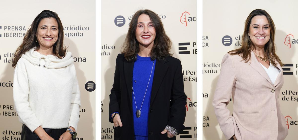 De izquierda a derecha; Susana López Arias, responsable de Compromiso en BBVA; Noelia Gómez Sanz, responsable de Producción Corporativa, Proyectos Transversales y Eventos Corporativos de Telefónica; Cristina Hernández, directora de Eventos en ACCIONA.