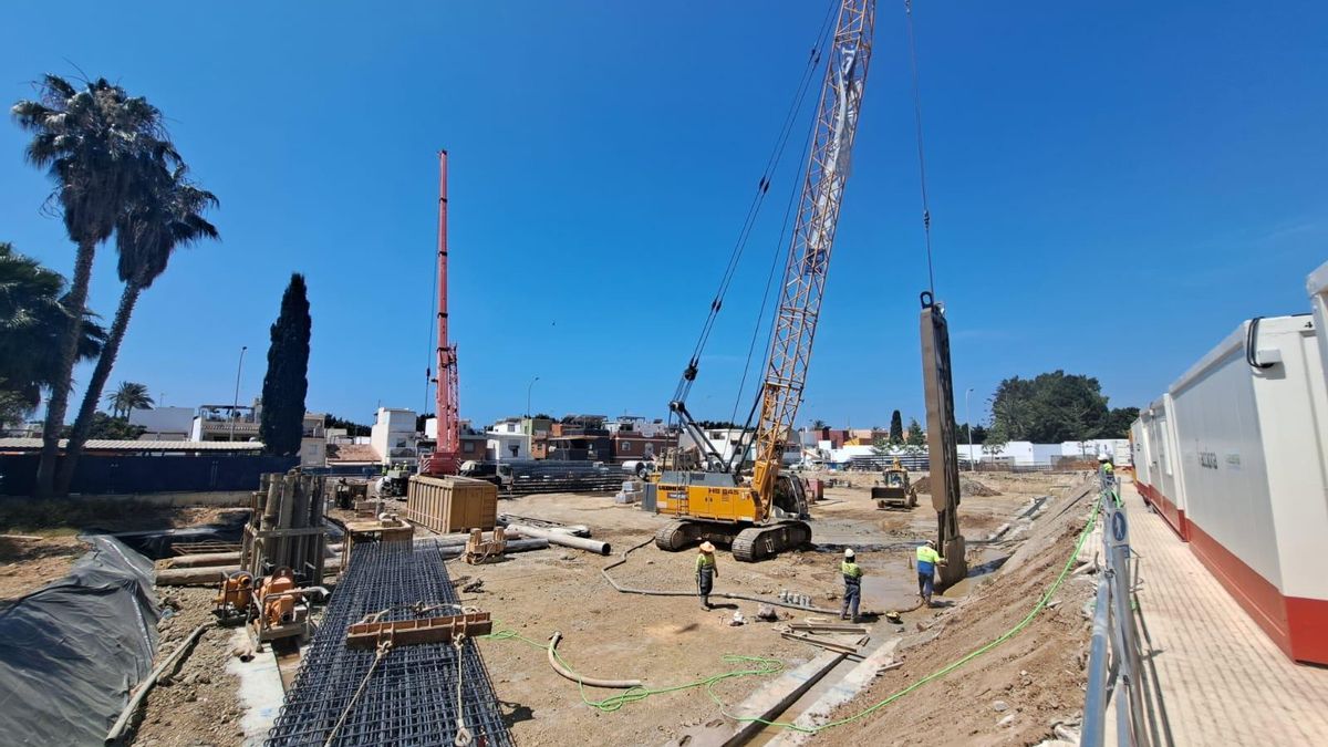 Imagen de las obras del nuevo centro de salud de El Palo