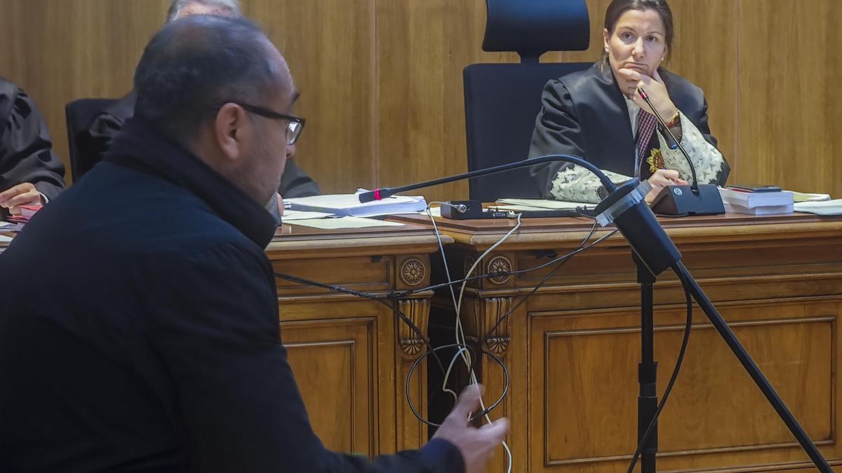 El camionero, durante el juicio celebrado este miércoles en la Audiencia de Huesca.
