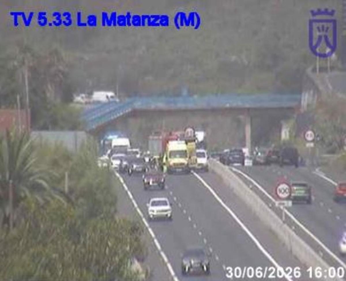 Imagen de las cámaras del Cabildo del accidente