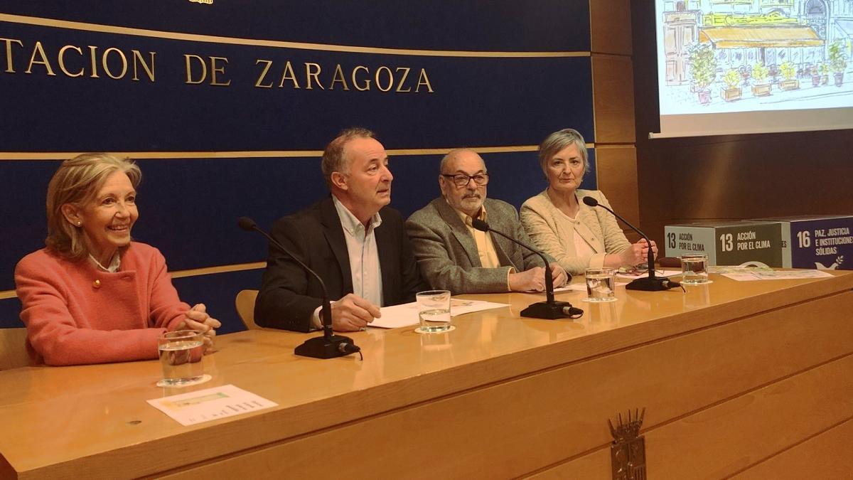 Mercedes Roca, Miguel Sanz, Javier Lázaro y Rosa Rodríguez en la DPZ.
