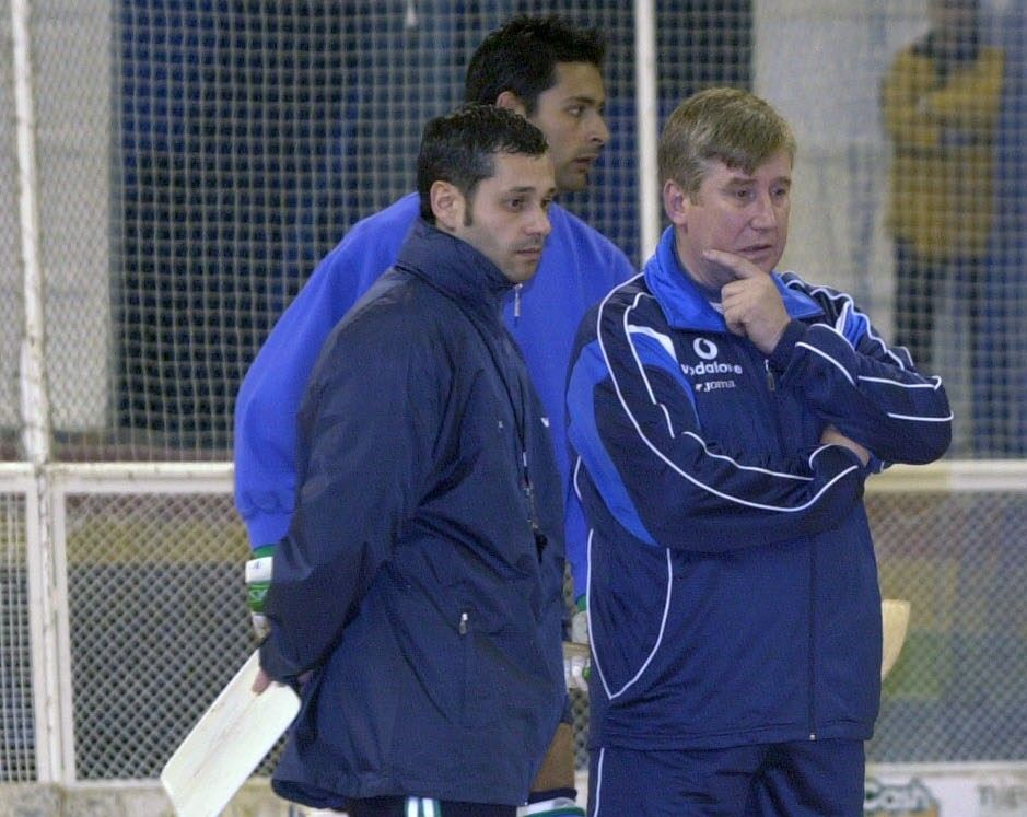 Juan Copa y Carlos Figueroa, en 2006, con Martín Payero detrás.