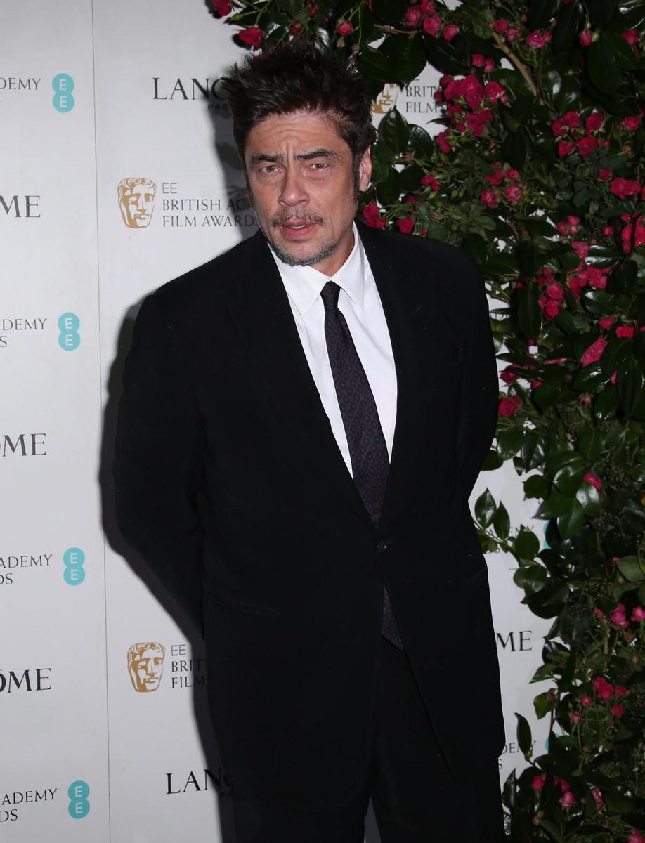 Benicio del Toro en la fiesta de nominados de los Premios Bafta