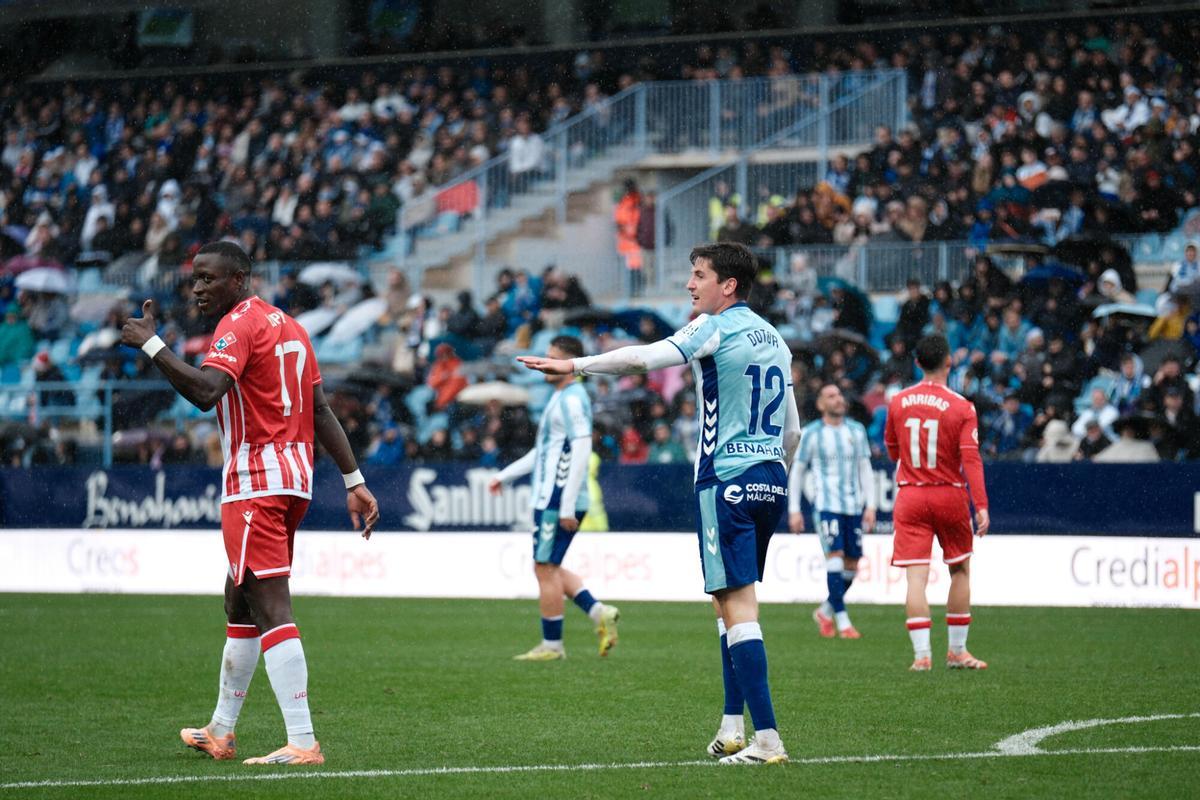 Málaga vs Almeria, estadio la Rosaleda.