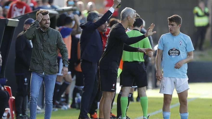 Rubén Albés (izquierda), durante el último partido de la liga regular en Barreiro. // Alba Villar