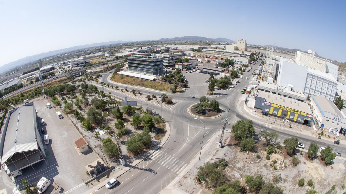 Imagen aérea del Polígono Industrial de Saprelorca, el más importante no solo de la ciudad, sino también de la comarca.
