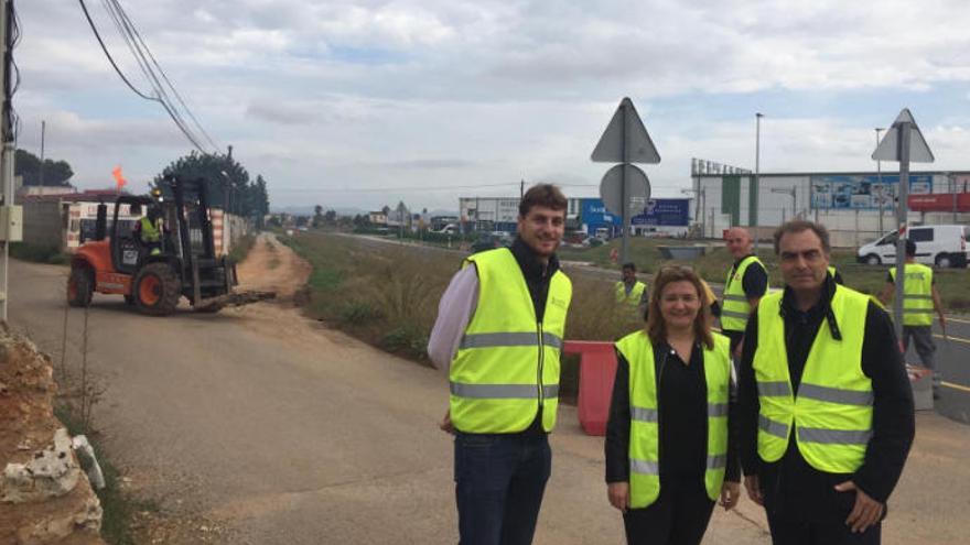 Mercedes Garrido y Sebastià Sagreras en el inicio de las obras.