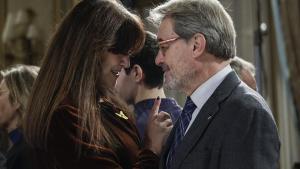 El expresidente de la Generalitat Artur Mas, con Laura Borràs.
