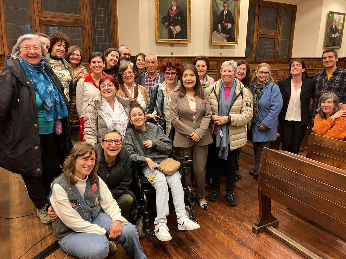 Foto de varias socias en las jornadas celebradas en la Universidad de Oviedo el año pasado.