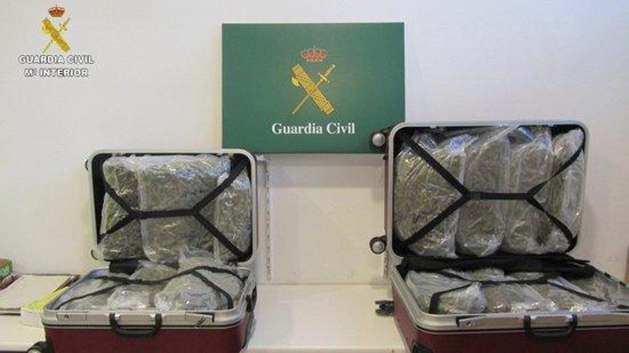 La Guàrdia Civil deté sis persones en tres dies per tràfic de marihuana i haixix