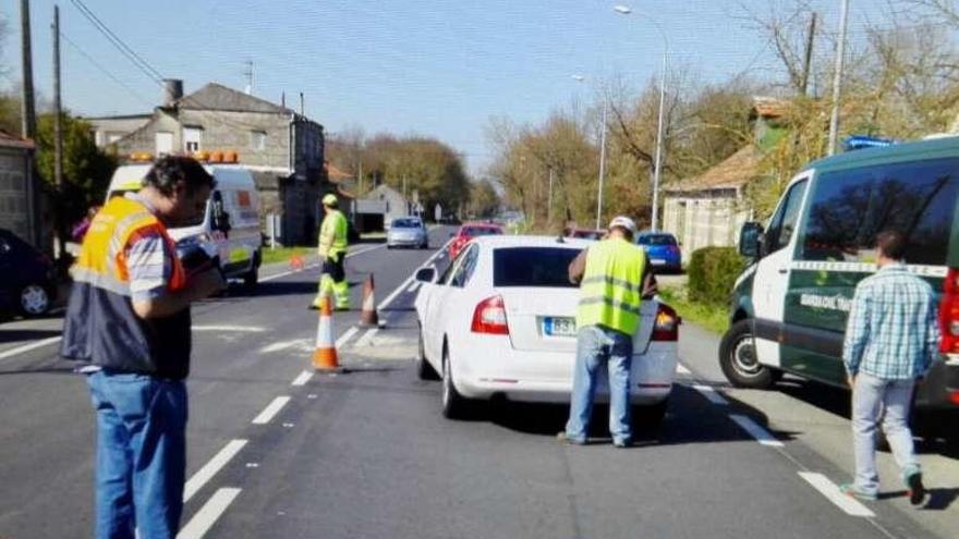 La colisión tuvo lugar en Porto Alto, parroquia de Boado. // FdV